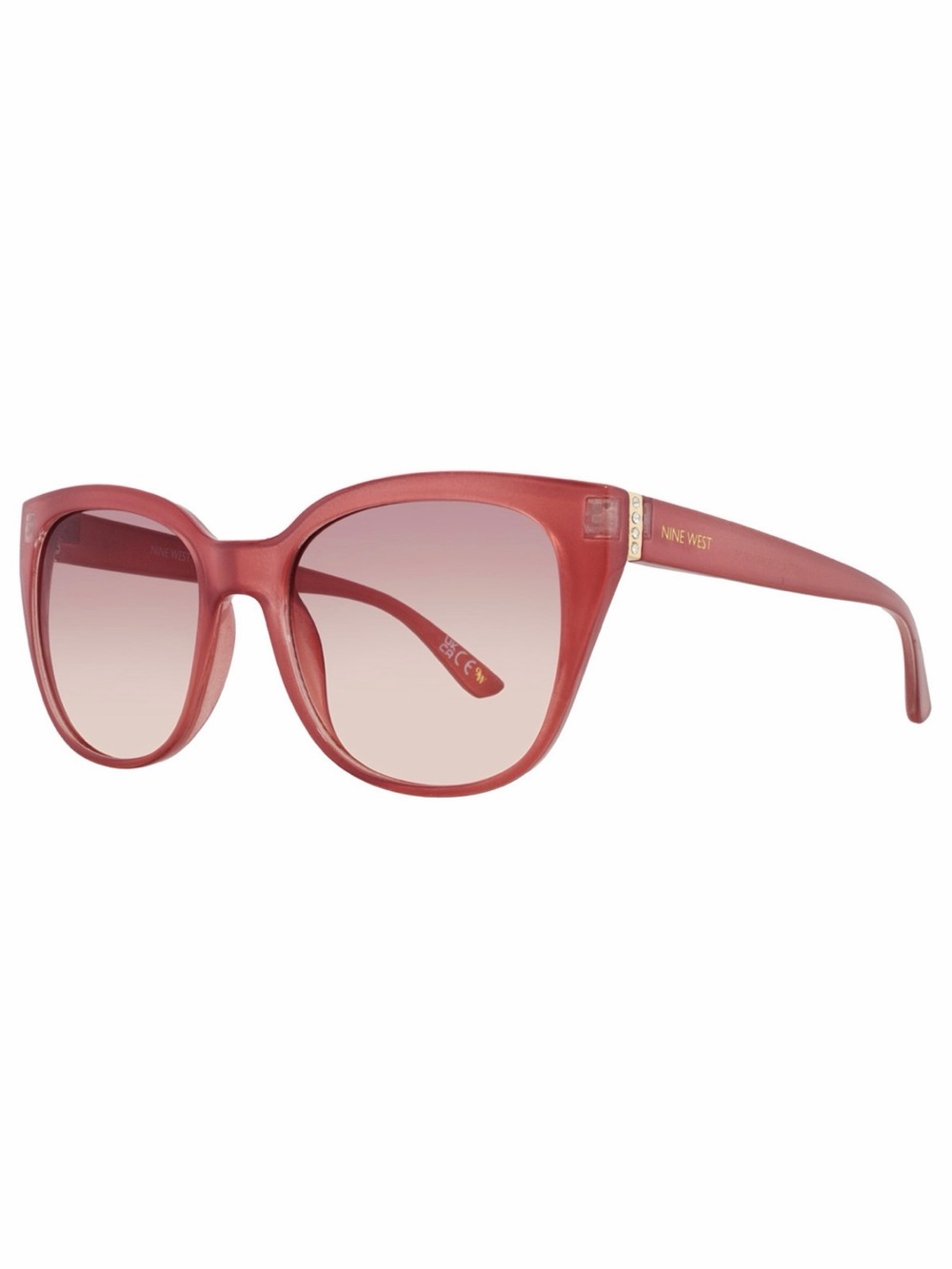 Nine West Women's Rose Red Gradient Cat-Eye Sunglasses